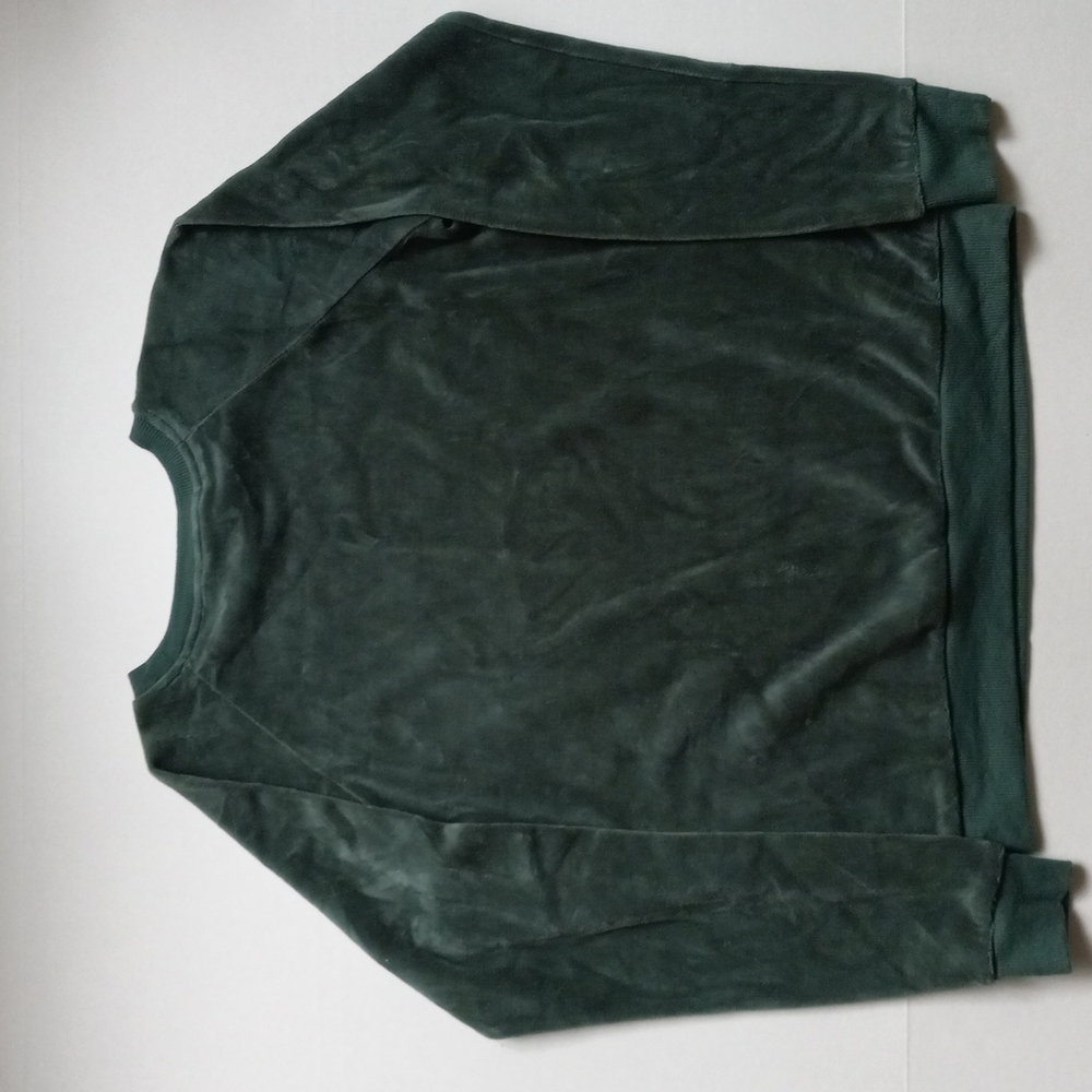 GREEN VELOUR SWEATER - Picture 2 of 3